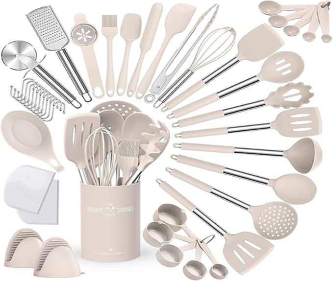 Lot de 34 ustensiles de cuisine en silicone TERLULU